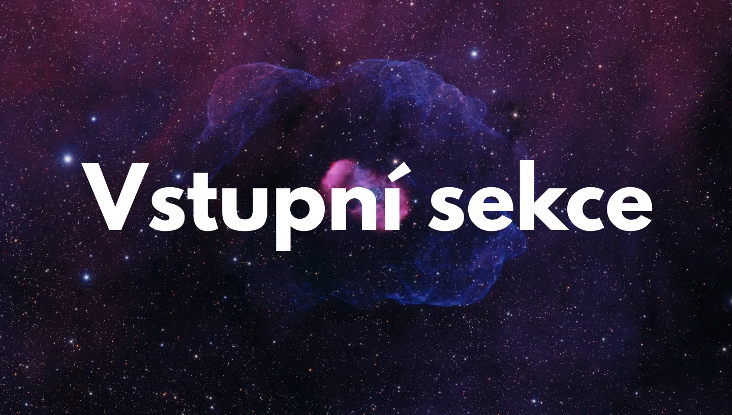 Vstupní sekce a informace